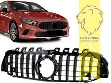 Sportgrill Kühlergrill für Mercedes Benz A Klasse W177 V177 schwarz glänzend für