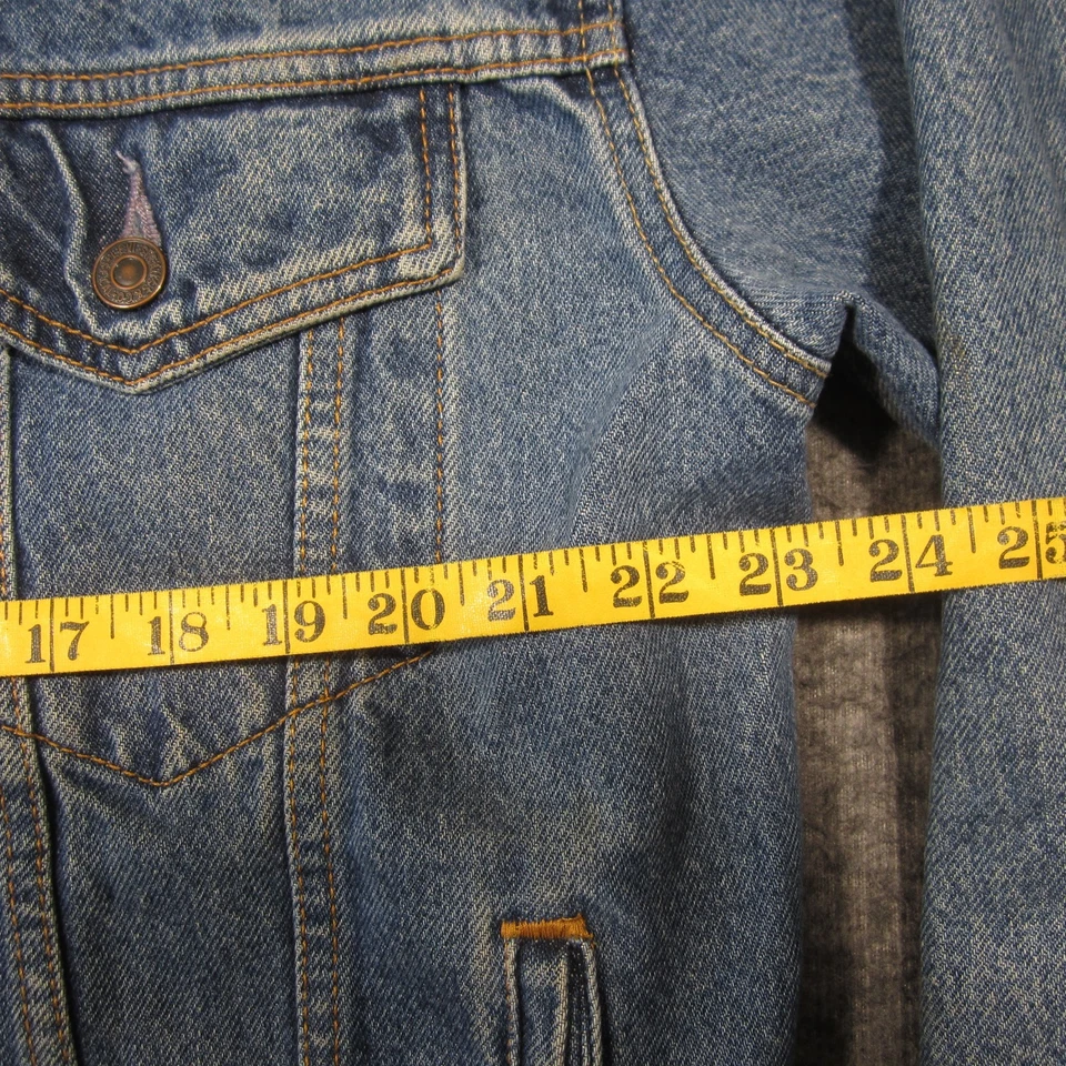 Levi Strauss Jean куртка мужская M синий выцветший водитель грузовика гранж 90-х рок Western инди - Изображение 4 из 4