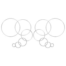 12 Pcs Craft Rings Flat Metal Circles for Crafts Macrame Catcher