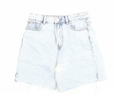 Denim Co. Damen blau Größe 8 hoch geschnittene Jeansshorts
