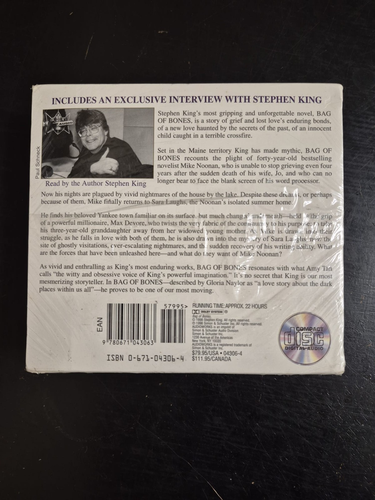 NEW Bag of Bones by Stephen King (Unabridged CD Audio)factory sealed - Foto 2 di 2