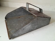 Old Large Antique Vintage Metal Grain Feed Scoop Block Primitive Style W/Handle