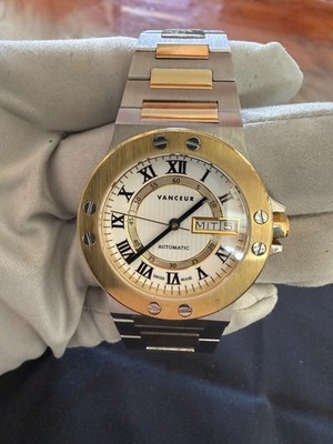 Vanceur Royal Castle Automatic Two Tone Genta Style White Dial Saphirglas