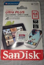 New  SanDisk Ultra Plus microSDXC UHS‑I 64GB Memory/Storage card