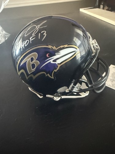 Jonathan Ogden Baltimore Ravens Autographed Mini Helmet Beckett COA HOF ‘13