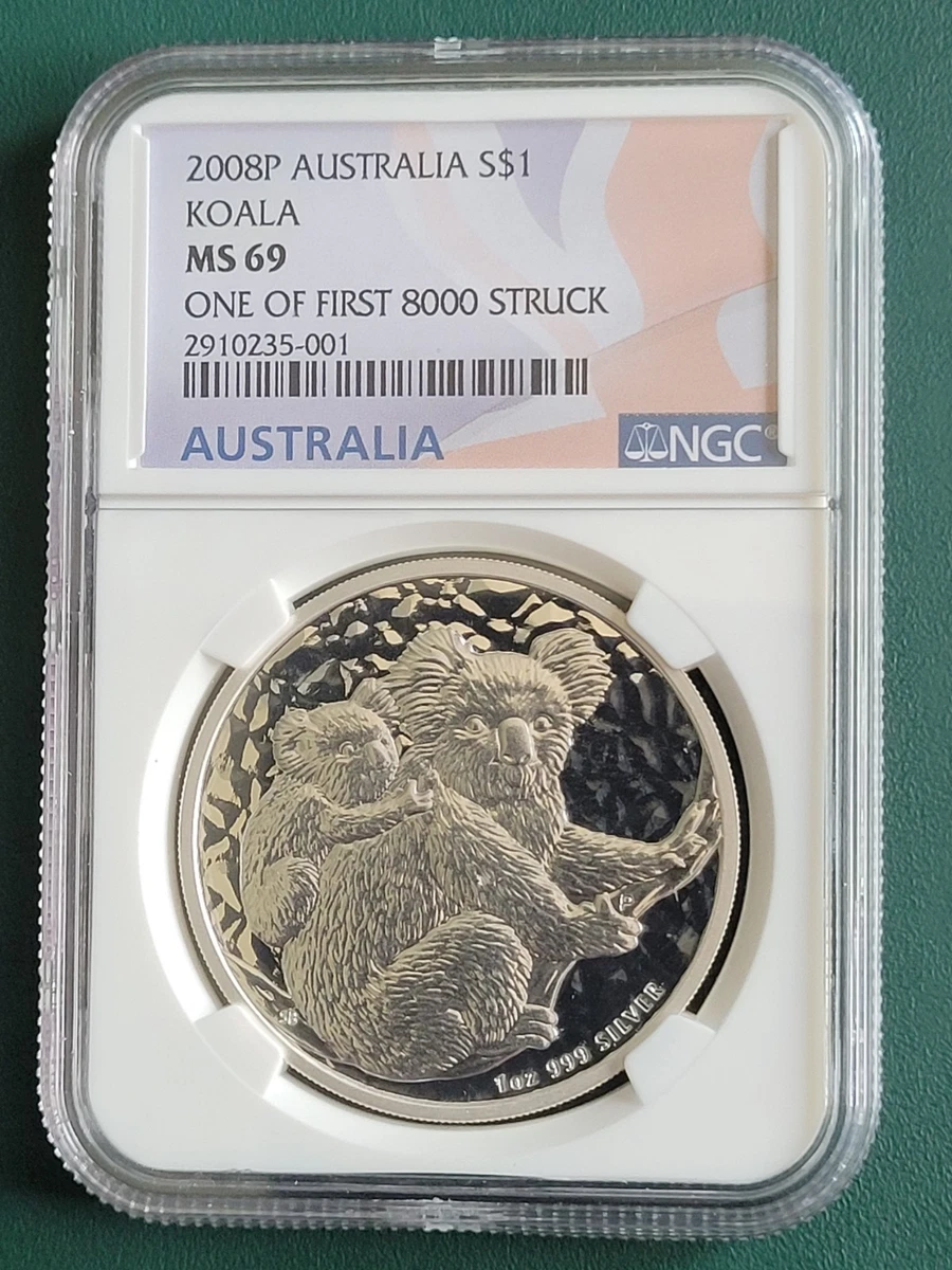 Australian Koala MS 69 Graded 1 oz Precious Metal Content per Unit