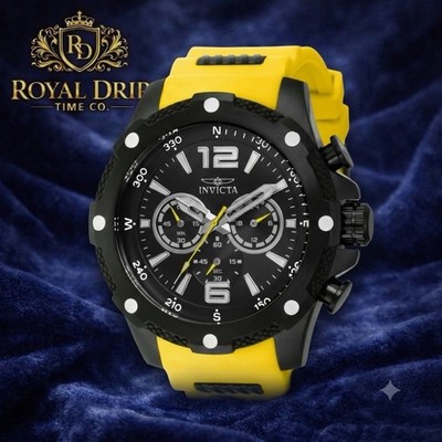 Invicta I-Force Axis Men's Watch - 50mm, Black, Yellow 42998