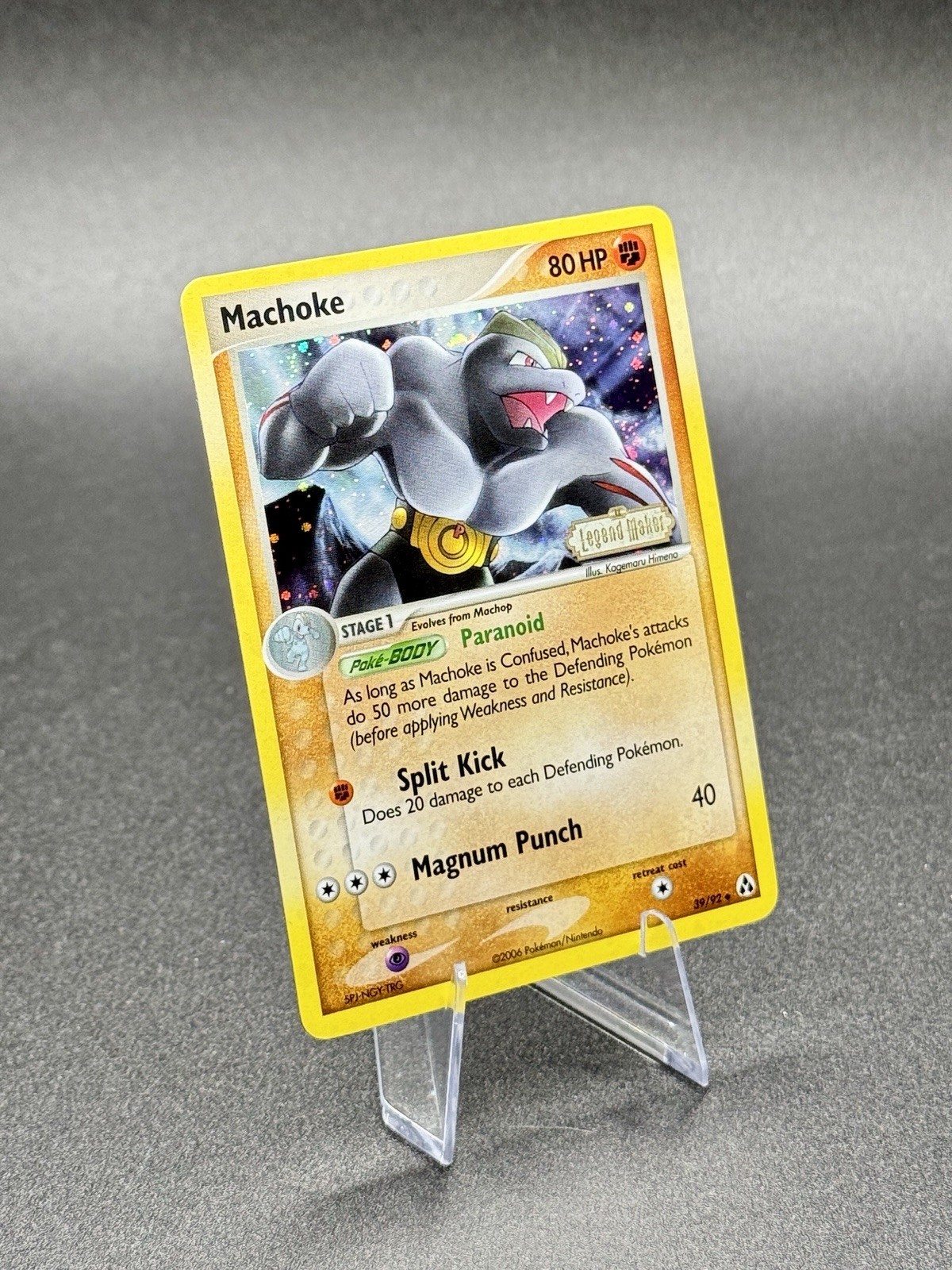 Machoke 39/92 Stamped Pokemon Legend Maker 2006 Reverse Holo NM
