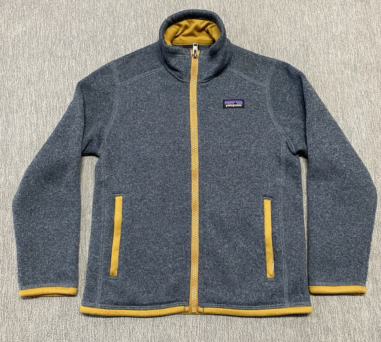 Patagonia Better Sweater Youth Size XS 5/6 Full Zip Fleece Jacket Gray Blue Coat