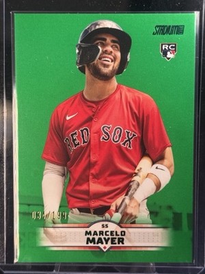 2025 Topps Stadium Club Marcelo Mayer #74 Green /199 RC Boston Red Sox