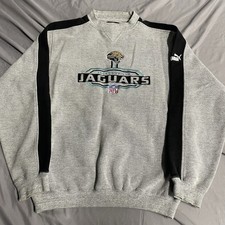 Vintage Jacksonville Jaguars Puma Crewneck Sweatshirt Size Medium NFL Football