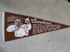 Vintage 1940's Cleveland Browns Otto Graham Large Pennant - Nr Mint Condition