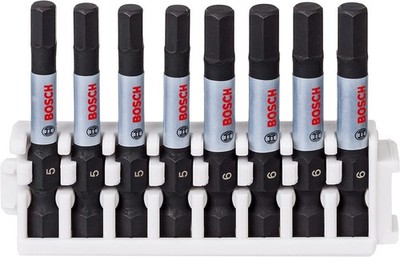 Bosch Professional 8tlg. Schrauber Bit Set Hex 4 x H4/ 4 x H5 - L 50mm