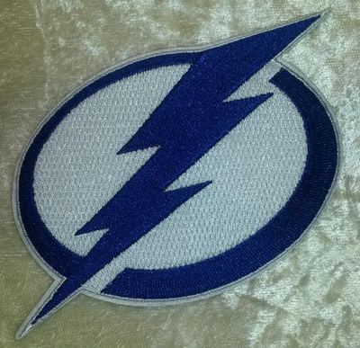 Tampa Bay Lightning 4.75'' Iron On Embroidered Patch ~ Free Tracking!