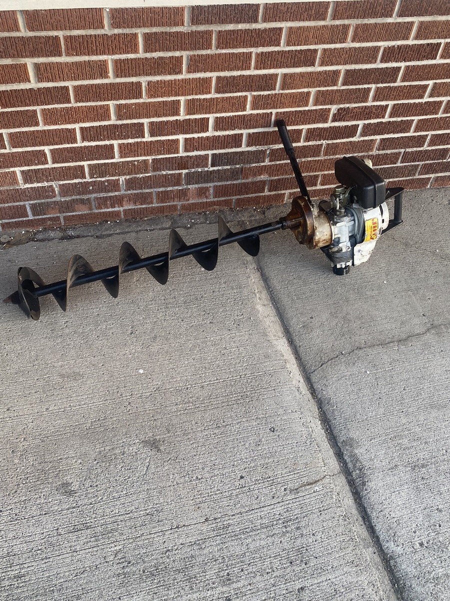 Vintage Jiffy Gas Ice Auger Motor Head w/Auger Bottom