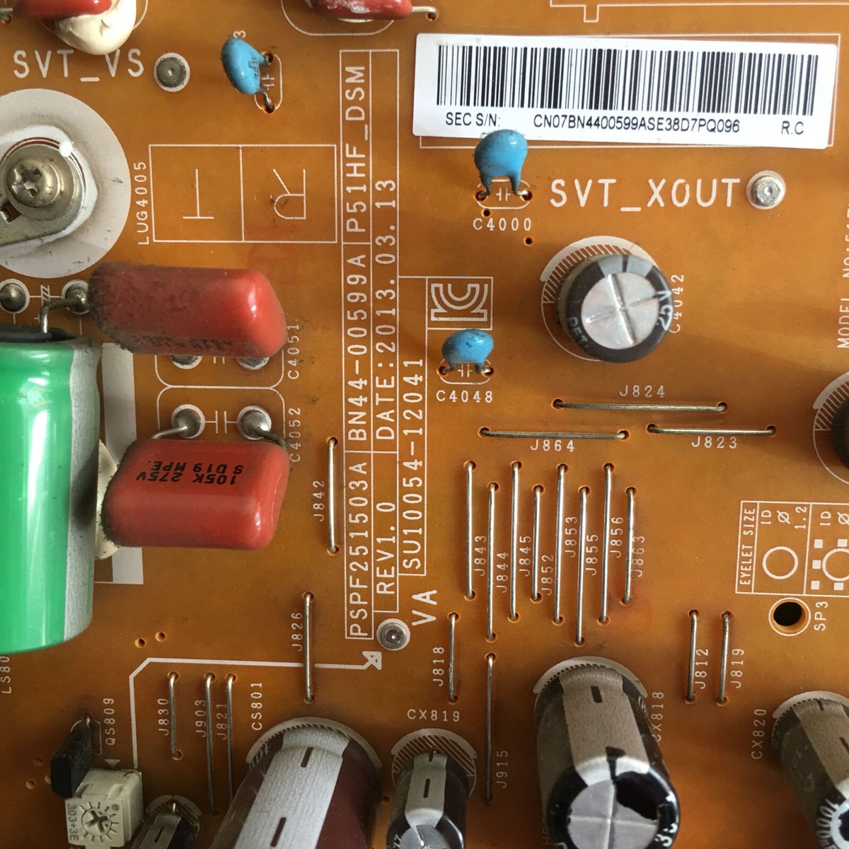 テレビ m76534512099 Samsung P51HF_DSM BN44-00599A Power Supply X-Main Board For