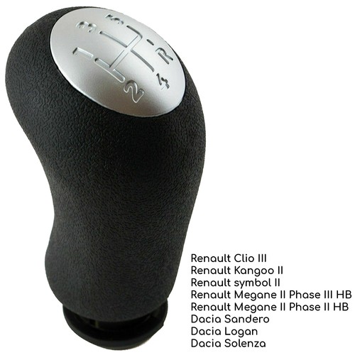 Pomo Desde Palanca 5+R Cromo Pinzas Para Clio 3 Kangoo 2 Megane 2 Scenic 2S-L - Imagen 7 de 8