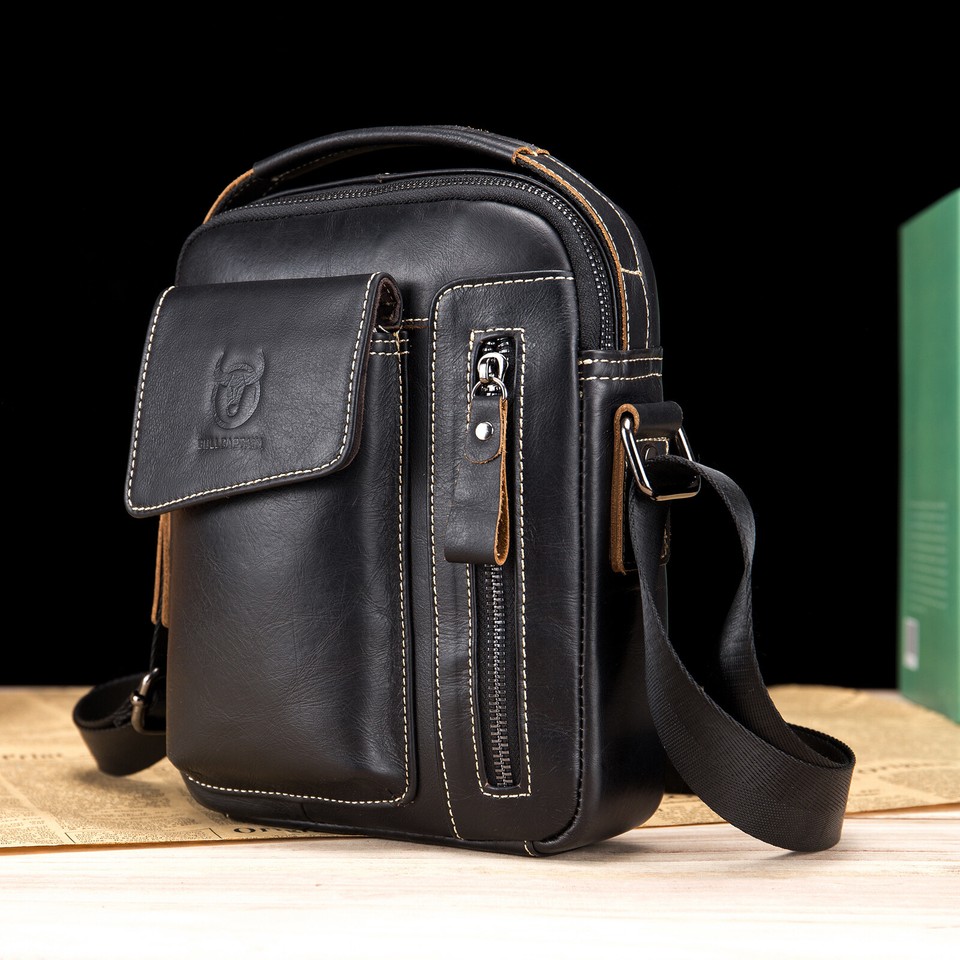 Men Vintage Leather Shoulder Bag Sports Travel Crossbody Bag V9J3 eBay