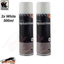 2X Indasa White High Build Acrylic Based Primer Aerosol Excellent Adhesion 500ml