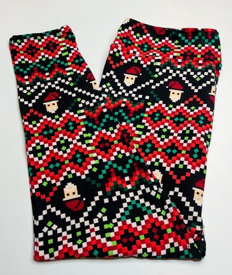 NEW LuLaRoe TC2 Leggings BLACK RED SANTA Video Game CHRISTMAS Sweater Modern Ho