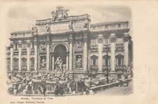 CARTOLINA *55 ROMA LAZIO FONTANA DI TREVI STORIA MEMORIA CULTURA VIAGGIATA 1899