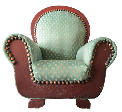 Vintage Dayton Hudson Green Upholstered Doll Parlor Chair
