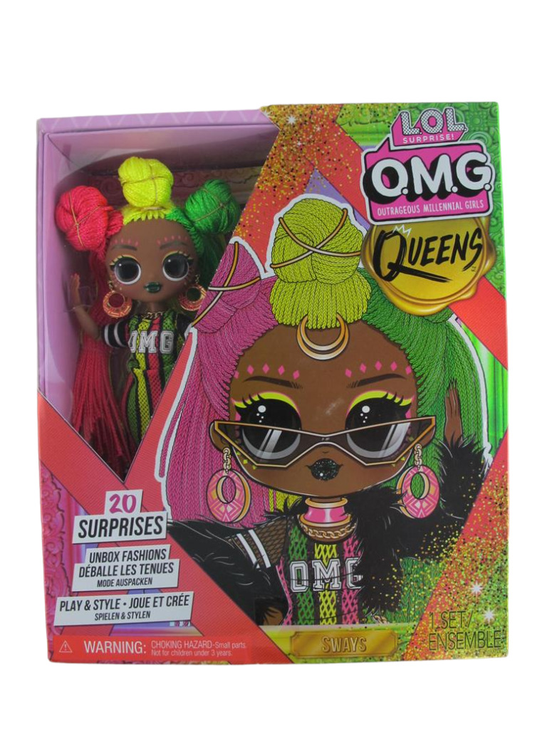 LOL Surprise OMG Queens Sways Fashion Doll 20 Surprises Play and Style Set NEW