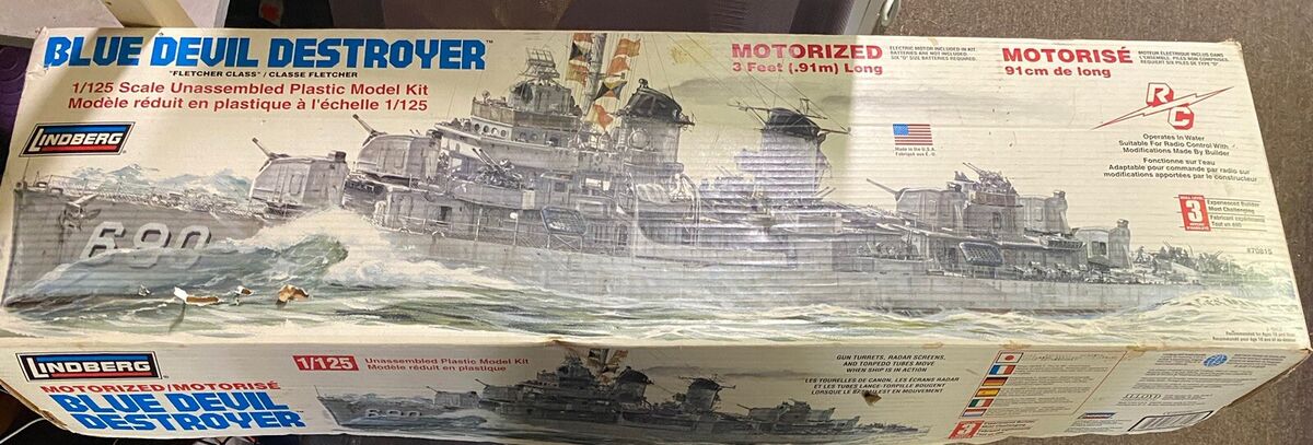 Lindberg Blue Devil Destroyer Model Kit Believed Complete Lindberg Blue Devil Destroyer Model Kit Believed Complete