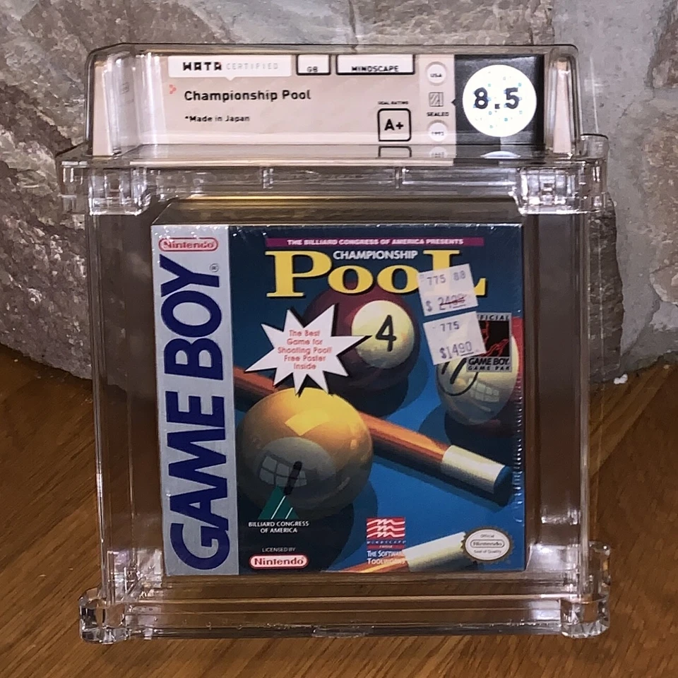 New Gameboy Championship Pool WATA 8.5 Graded Super NES Nintendo Game Original - Image 3 of 3
