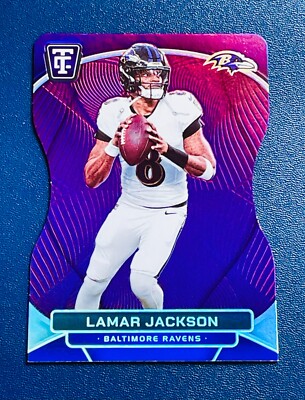 2024 Totally Certified Lamar Jackson #7 SP /75 Ravens Match Purple Die Cut 37/75