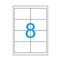 160 Etiketten 97X67,6 Mm 20 Blatt A4 Weiß Luma Aufkleber Format 97X67