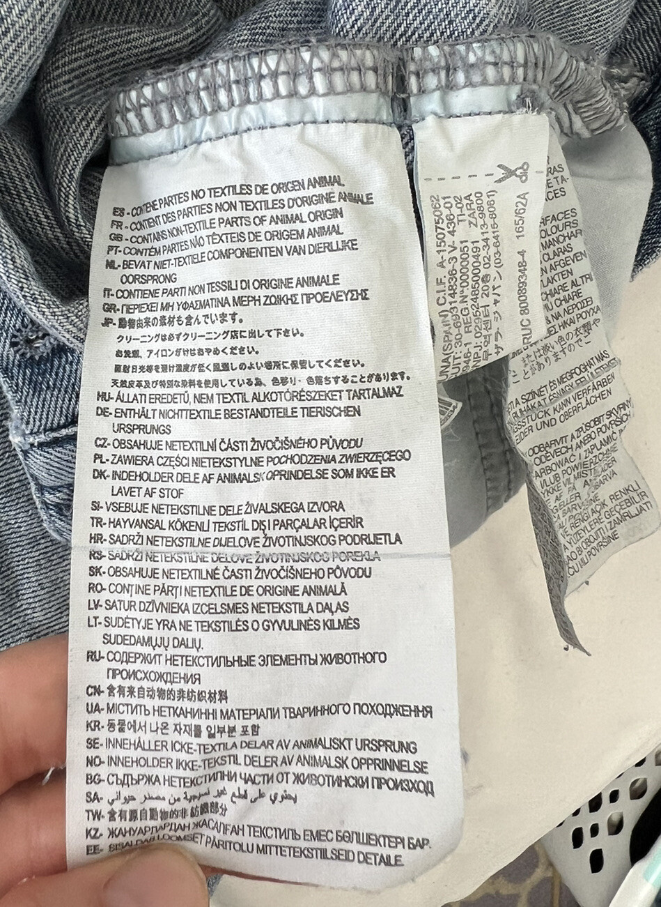 Zara Basic Size 2 Jeans Bleached Bleachy Jean Hig… - image 15