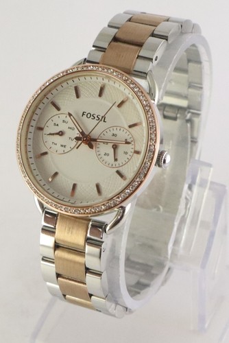 Luxury Fossil Women White Dial D/D Quartz Wristwatch ''Keep Good Time'' - Picture 8 of 10