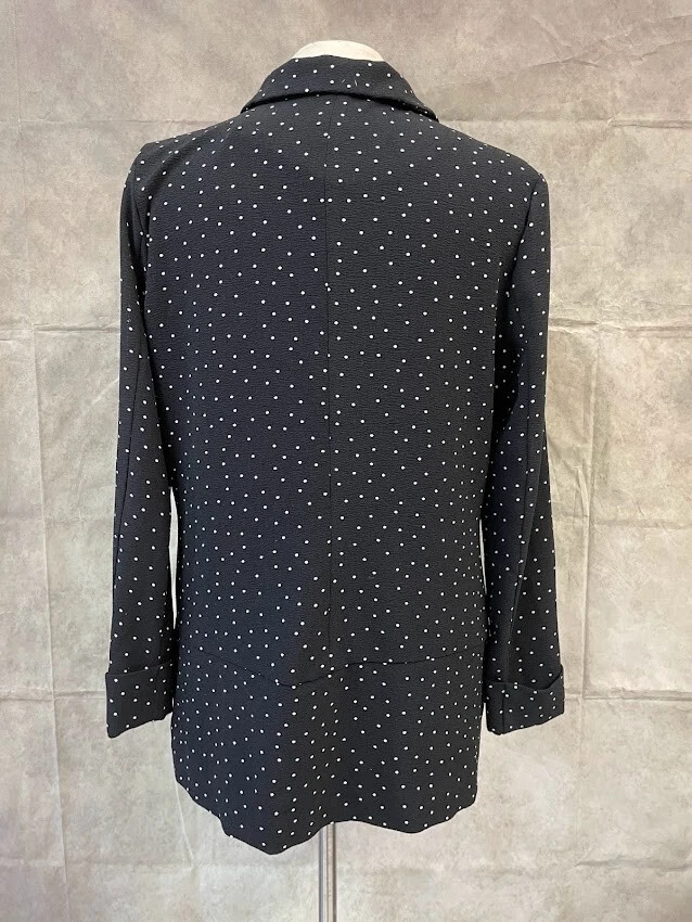 Cárdigan para mujer ELLE negro frente abierto lunares manga larga talla M Foto 4 de 4