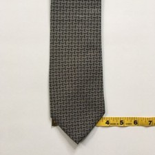 donna karan signature tie light green gray 100% silk made in usa necktie pa0544