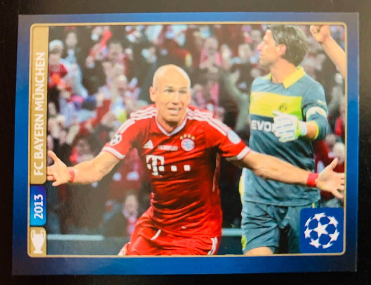 2013-14 Panini Champions League # 617 Bayern 2013 Robben winning