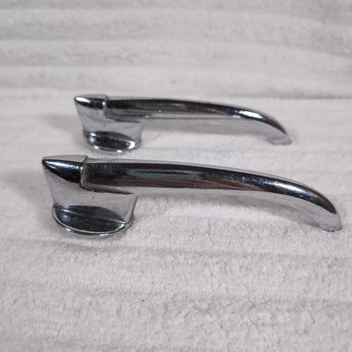 1950s Lincoln Mercury Interior Door Handles Set Of 2 Wingback Chrome Vtg Car
