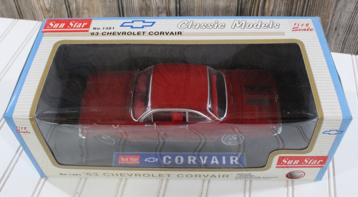 Sun Star '63 Chevrolet Corvair 1:18 Scale Die-Cast No. 1481 (NIB