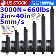 12V 24V 3000N 660lb Electric Linear Actuator Motor 2"~ 40" Heavy Duty Waterproof
