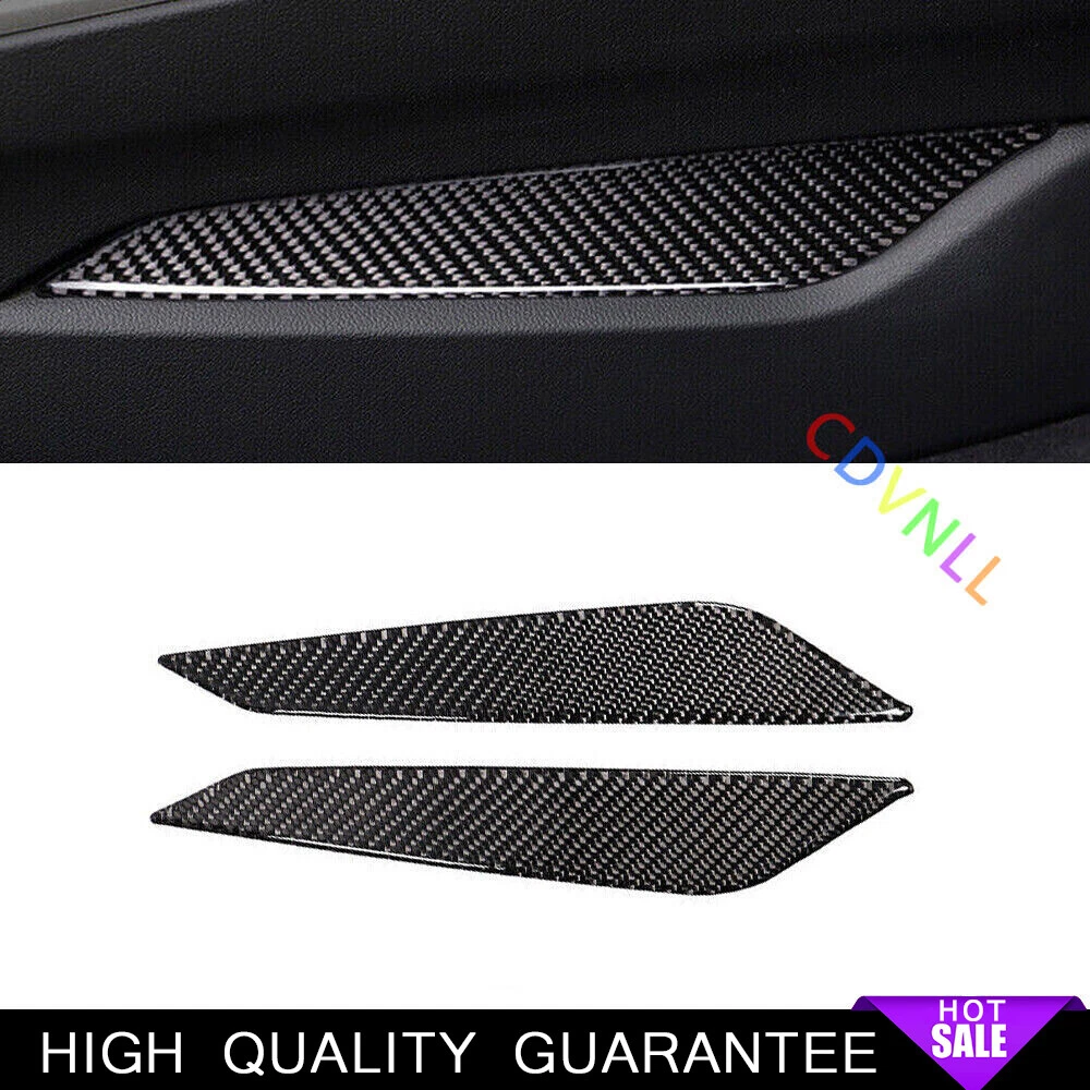 Gear Shift Both Side Strip Trim 2PCS For Audi A4 A5 2017-2021 Real Carbon Fiber