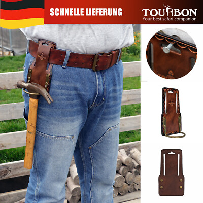 TOURBON Camping Leder Beil Hammer Gürtel Holster Heavy Duty Axt Träger Halter
