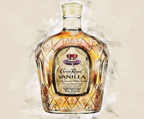 Crown Royal Vanilla Whiskey - Original Wall Art Decor - Picture 2 of 2