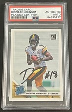 Diontae Johnson Signed Autographed 2019 Optic Rookie Card Steelers PSA/DNA