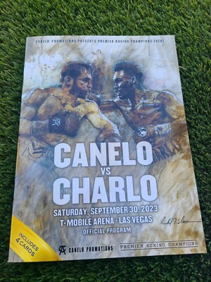 Canelo Alvarez vs  Jermell Charlo 2023 Program, Includes 4 Cards 