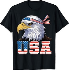 USA T Shirt American Flag Men Women Eagle Patriotic Tshirt , Unisex Tee