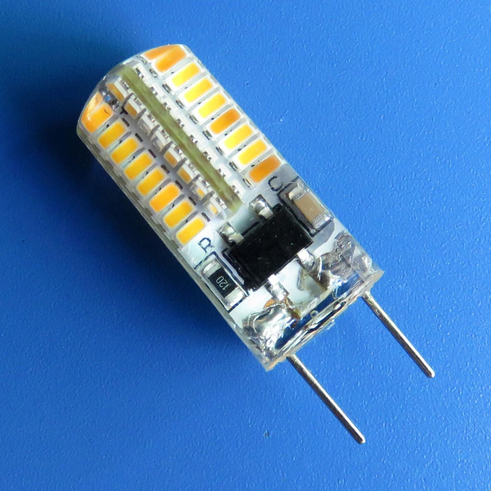 10pcs G8 T4 LED Light Bulb 64 3014 SMD Silicone Dimmable Lamp 110V Warm White #X - Image 2 of 4