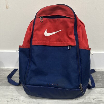 nike red and blue backpack