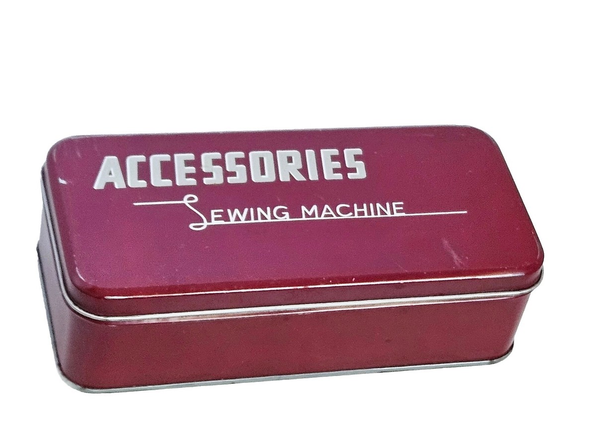 小物 60s 1950's-60's Sewing Machine Accessories Hinged Metal Case