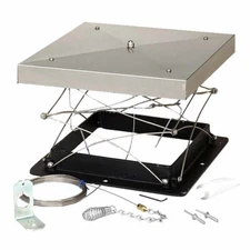 17" x 17" Lock-Top Chimney Damper & Cap - Silver