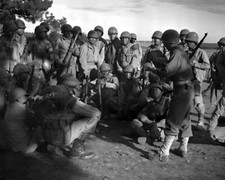 Lt. Frank J. Crawford Giving Men Combat Maneuvers Training Photo